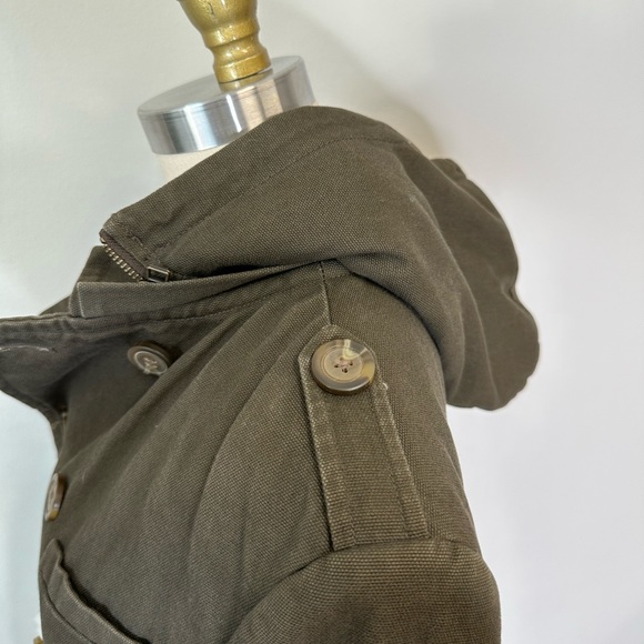 Anthropologie Army Green Thick Double Breast Coat - Picture 7 of 7